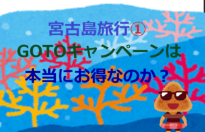 宮古島旅行① GOTOキャンペーンは本当にお得なのか？