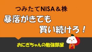 【つみたてNISA・株】暴落がきても買い続けろ！