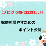 【ブログ収益化は難しい】収益を増やすためのポイント公開